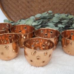 Vintage Pottery Barn Copper Votive Holders