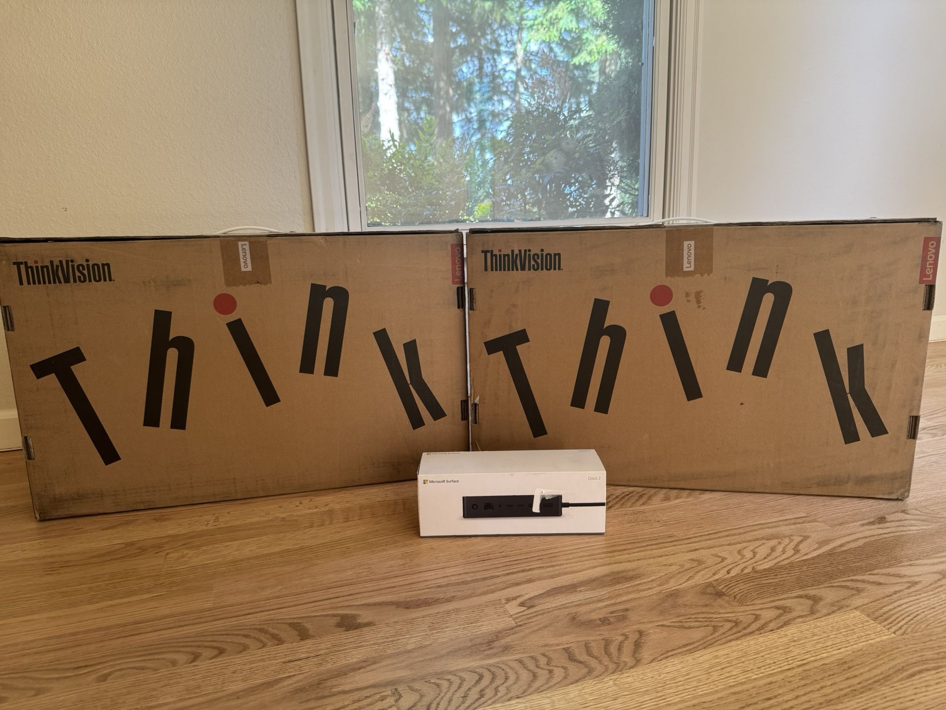 Dual 4K Monitors And Docking Station (All New In Box Unopened)