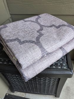 Jute Area Rug for Living Room Scalloped Washable Indoor Outdoor Carpet 5x8ft