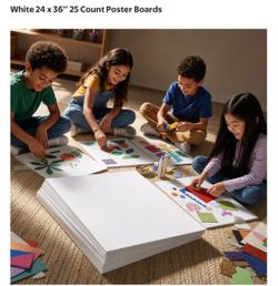 White Poster Boards 24x36" 25 Count