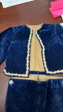 Boys Velvet Suit 1890 Handmade