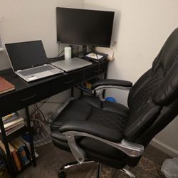 Ergonomic, Heated & Massage Chair + Office Desk