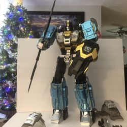 Transforming Robot Sams Club Member's Mark Huge 23" Goldtone To Blue Toy TESTED
