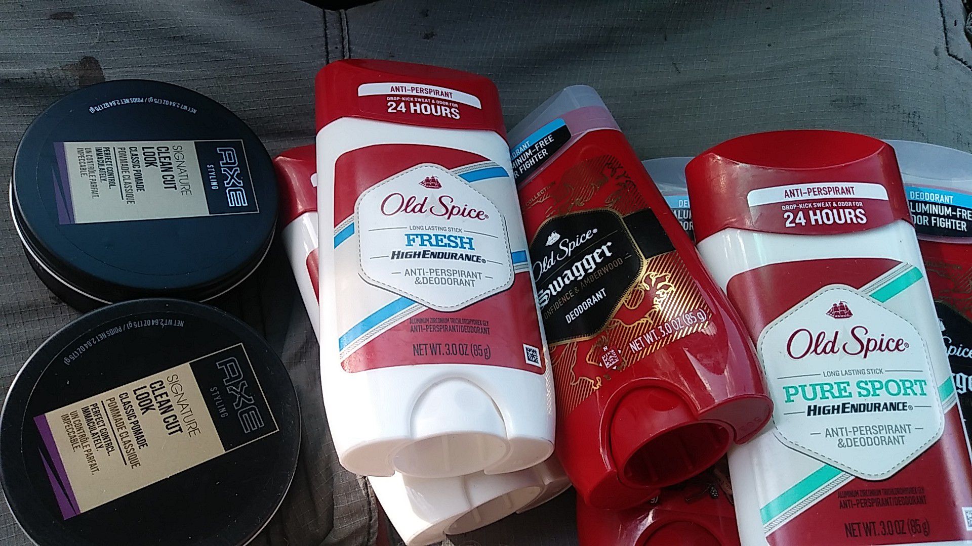Deodorant old spice all diffirent kinds axe styling gel