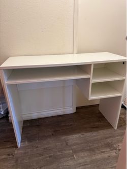 White desk 40inches long 30 inches tall
