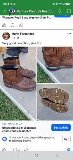Botas noseusaron size 8.4 de honbre