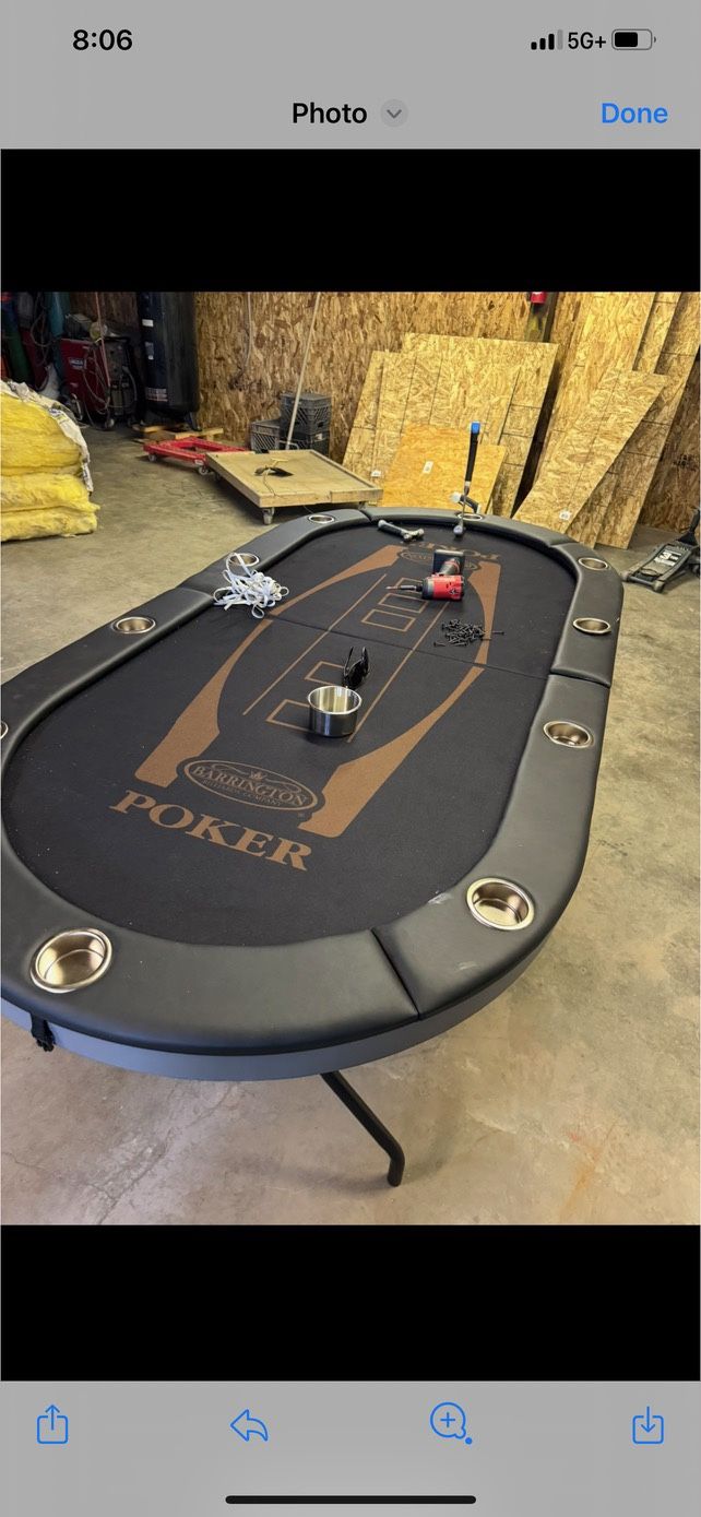 Poker Table With Chairs/cards