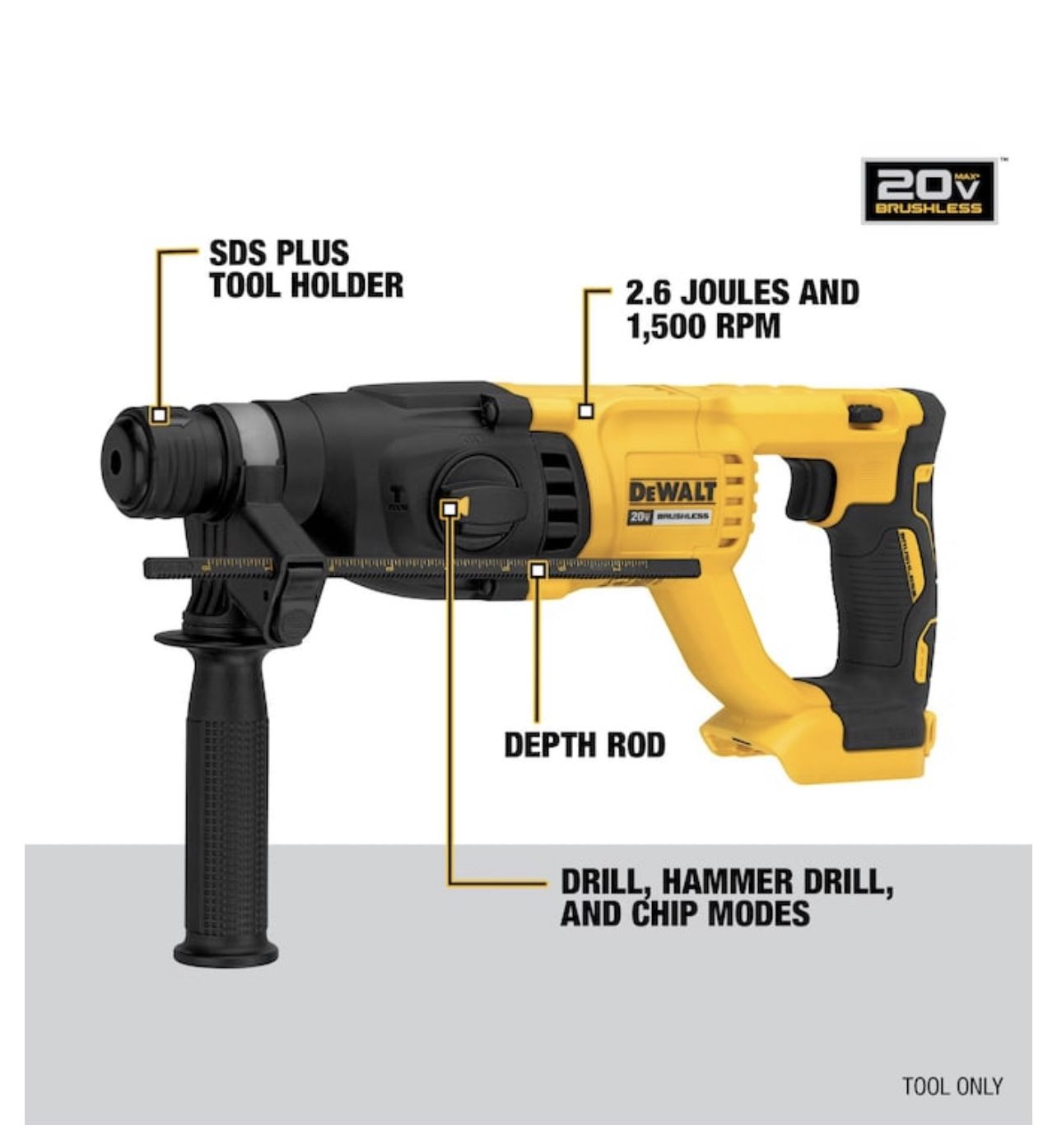 Cordless Rotary Hammer Dewalt 20 Volt Hammer Drill Airgas