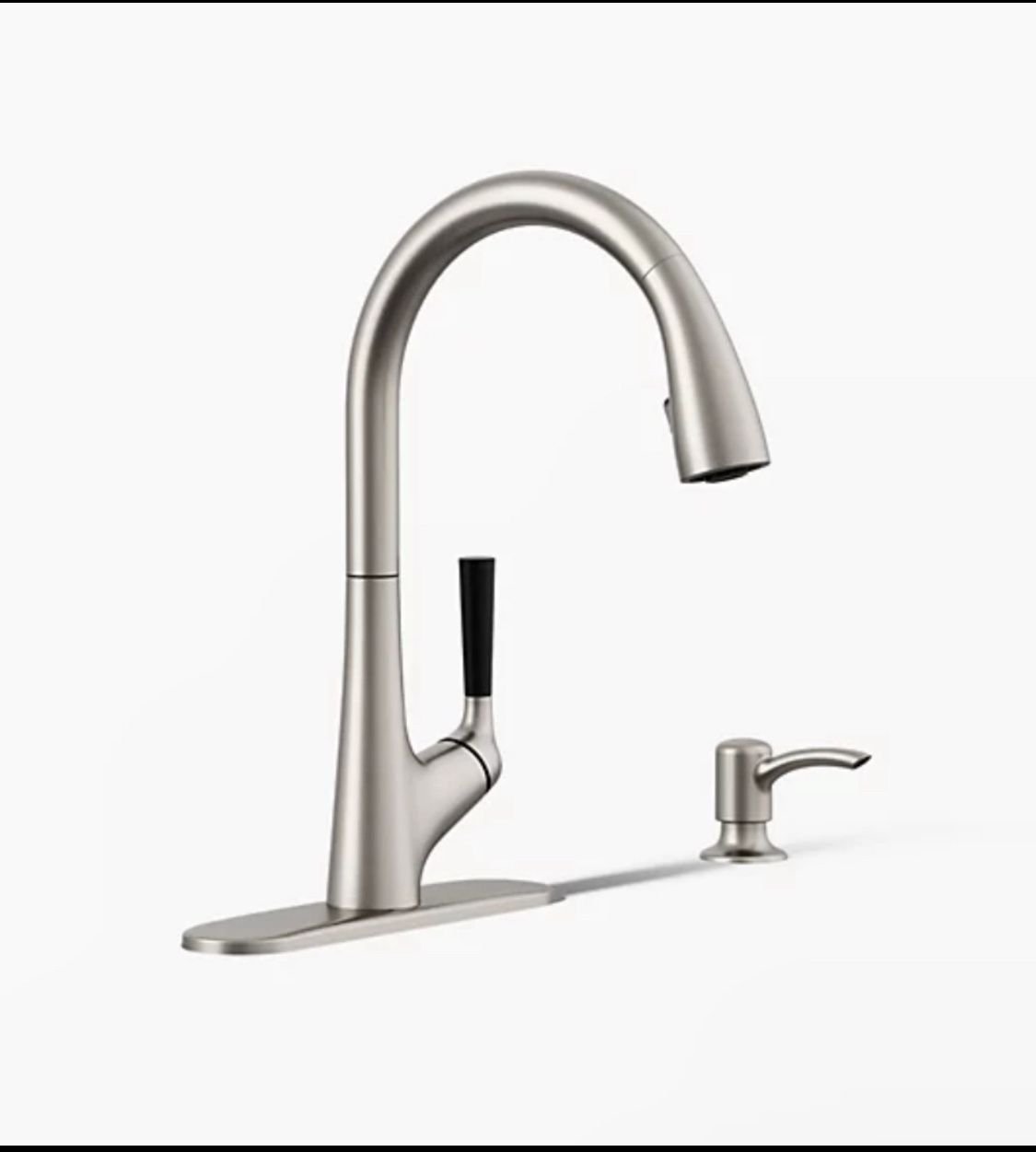 New Other Kohler Malleco Pull-Down Kitchen Sink Faucet & Soap Dispenser, 1312087-SD-VS