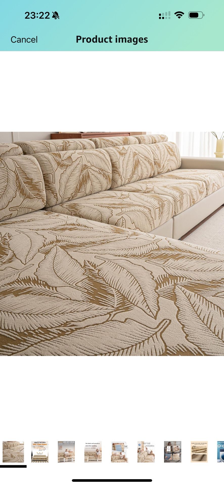Brand New Sofa Cover Washable Sectional Couch Covers Sofa Slipcovers for 3 Cushion Couch Pet Friendly L Shaped Couch Protector Leaf Printed Covers
