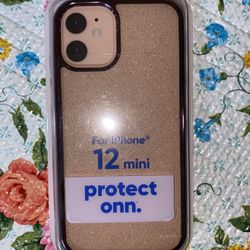 BROWN SHIMMERY IPHONE 📱 12 MINI PHONE CASE 