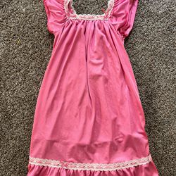 Silk Pink Nightgown 
