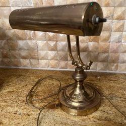 VINTAGE BRASS TABLE LAMP PIANO DESK LAMP