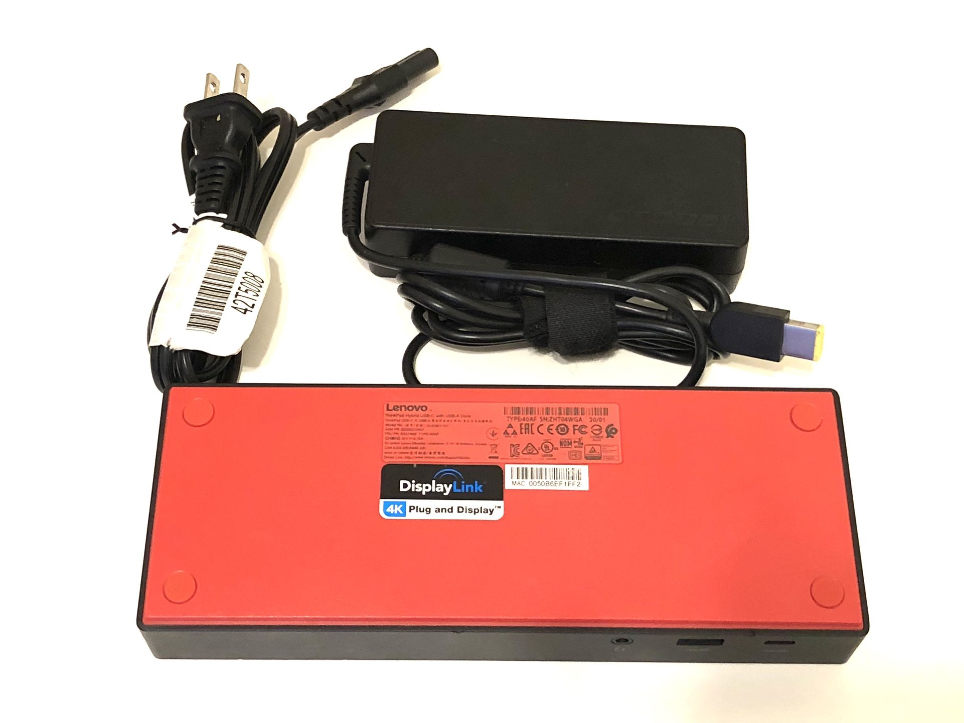 Lenovo Thinkpad Hybrid USB-C with USB-A Dock Docking uuyyStation DUD9011D1