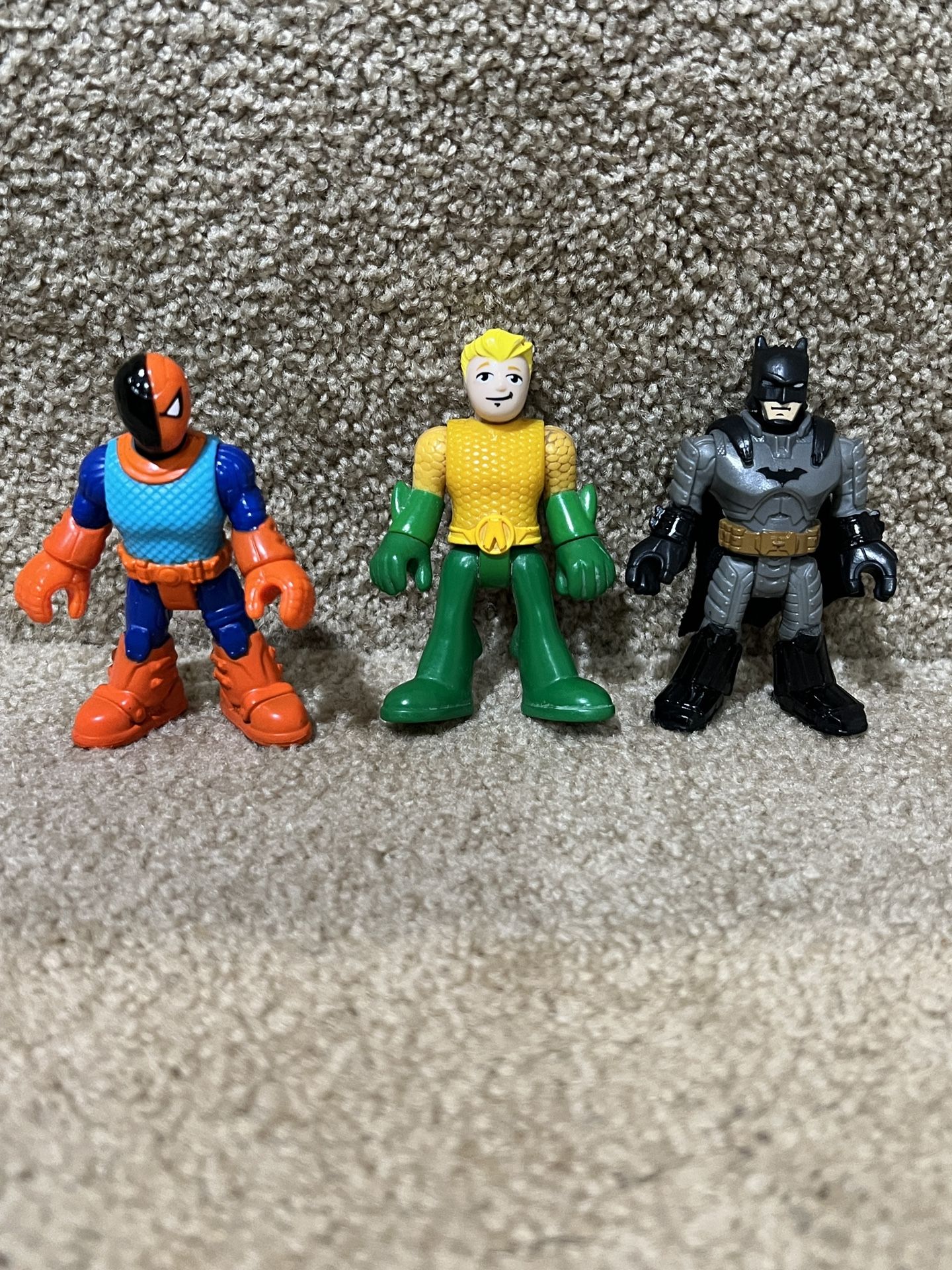 Imaginext lot of 3 figures DC Comics Batman Aquaman Deathstroke Justice League