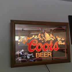 Awesome Vintage Coors Rocky Mountain Bar Sign