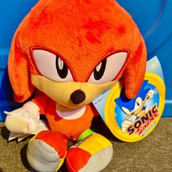 Knuckles Sonic The Hedgehog 30th Anniversary Toy Plush.