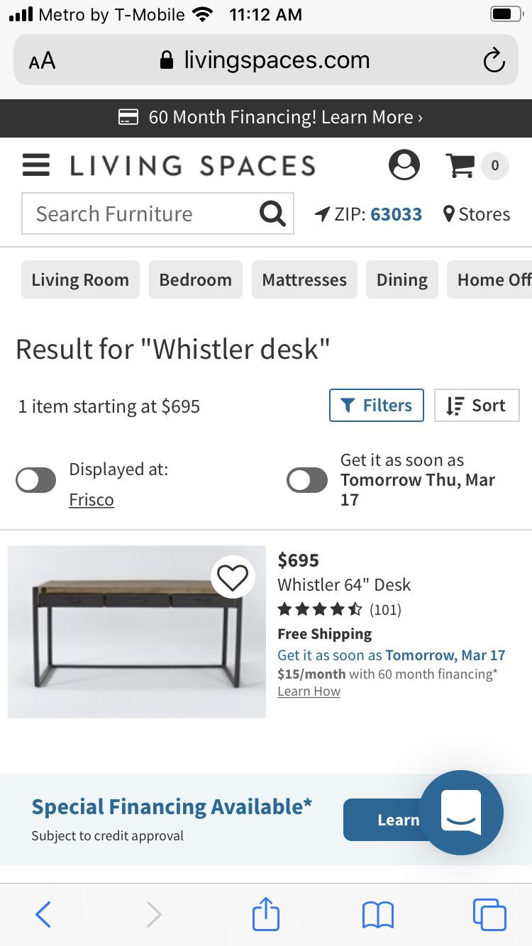 Whistler Desk And File Cabinet