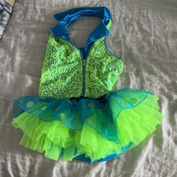 Dance Or Costume Green and blue With Tutu Attached