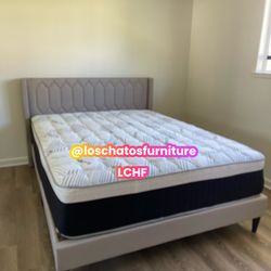 Queen size bed frame and mattress
