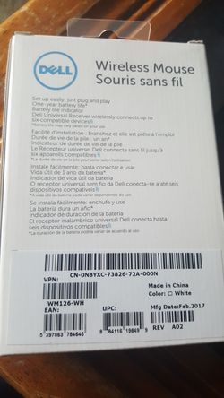 Dell Wireless Mouse Souris Sans Fil WM126
