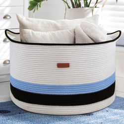 NEW Laundry Basket W/ Handles, Large Woven Baskets for Storage !
