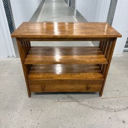Wood Console Table with Drawer