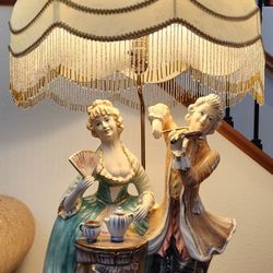 Pair Of Large Capodimonte Lamps