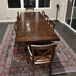 Pottery Barn Dining Table & 8 Chairs