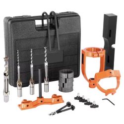 Mortising Attachment for Drill Press, 4 Model Drills Square Hole Chisel Set, Bench Drill Locator Set Mortise