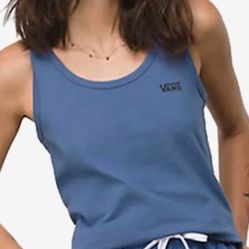 New Womens Vans Junior V Tank Top True Navy XL