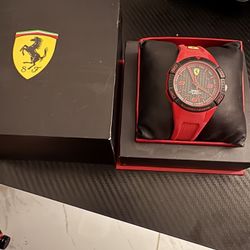 Scuderia Ferrari Red Watch with Box