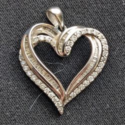 Diamond & White Gold Heart Pendant - $300 or Best Offer 