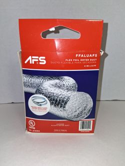 NEW 4 in x 8 ft flexible dryer duct w/2 metal clamps