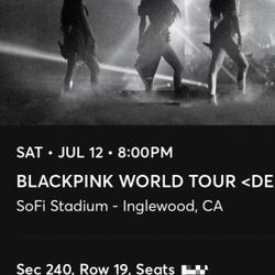 Transfer 2 tickets blackpink 7/12 Inglewood concert