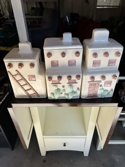 Biscuit Barrel VTG Adobe Houses Set Of 3