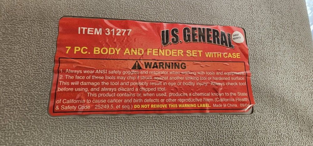 US General 7 Piece Kit Body And Fender Set