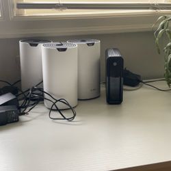 Modem And Mesh WiFi Router Bundle