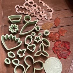 Flower And Leaves Fondant Molds