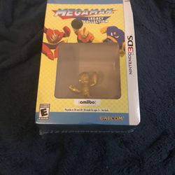 Nintendo 3DS Mega Man Legacy Collection Gold Amiibo Box Set Factory Sealed