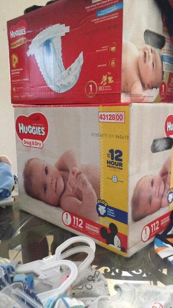 2 Boxes of Diapers Size 1
