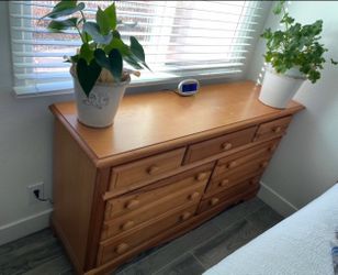 Natural wooden cabinet storage with doors. Shelf. Organiser.