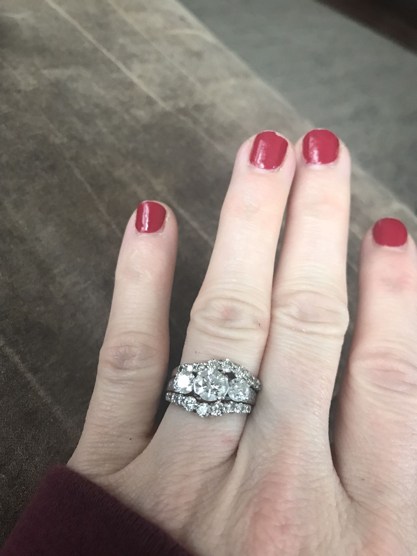 Beautiful Genuine Diamond Wedding Set