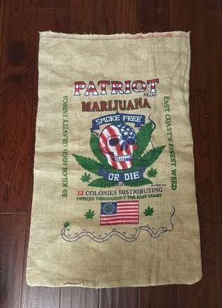 Patriot Colonial USA 420 Novelty Burlap Sack Feed Bag Wall Art just $5