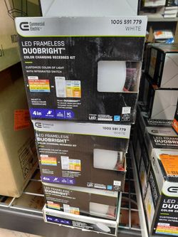 Lot of 13 pieces Commercial electric 4" duobright seamless color selectable recessed led lights