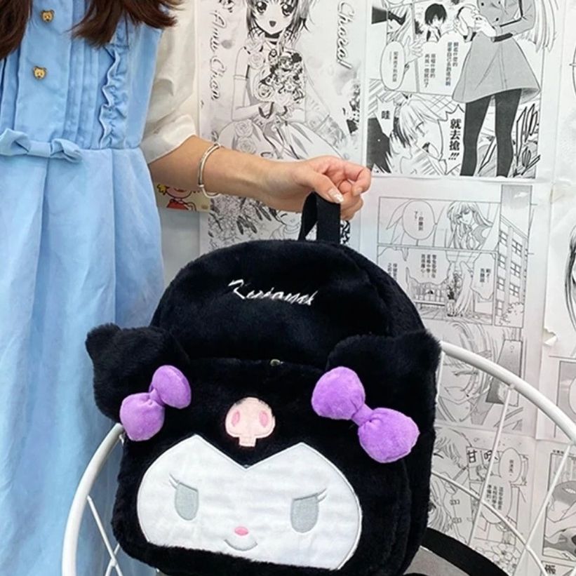 Cute SANRIO KUROMI MY MELODY CINNAMOROLL PLUSHIE backpack