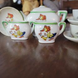 Cartoon Tea Set Vintage 1930