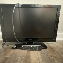 Dynex TV, 25 Inch Screen, Black, With Remote. 