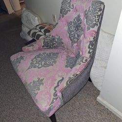 Antique Pink An Gray Chair
