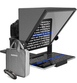 13-inch HD Wide-Angle teleprompter, manually Adjustable, with Remote Control